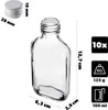 Kolba biodrowa KADAX 100ml, 10 sztuk, małe szklane butelki Podgląd zdjęcia produktu 2