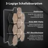 COSTWAY Lot de 4 panneaux acoustiques 3D, panneaux muraux Voir les images du produit 3