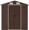 vidaXL Zahradní přístřešek hnědý 191x130x198 cm Pozinkovaná Náhled obrázku produktu 3