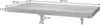 A wooden wall-mounted folding table with dimensions indicated. Produktbild-Vorschau
