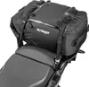 A black Kriega tail bag is mounted on the rear seat of a motorcycle. Produktbild-Vorschau
