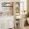 HOKEEPER Armoire haute de salle de bain blanche – Armoire Voir les images du produit 4