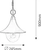 Klasická závěsná lampa 1xE27 Konstanz černá 8246 Rabalux Náhled obrázku produktu 4