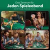 A collage of four images showing people playing poker and enjoying themselves around a poker table. Produktbild-Vorschau