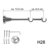 A product shot of a double curtain rod bracket with included hardware. Produktbild-Vorschau