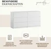 Komoda YUMEBLY z 6 szufladami | 140x75x40 cm | Duża komoda Podgląd zdjęcia produktu 3