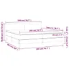 vidaXL Boxspringbett mit Matratze & LED Dunkelblau 200x200 Produktbild-Vorschau 9