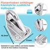 10er Set Edelstahl Klapphaken mit Feder, Produktbild-Vorschau 6
