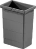 A dark gray plastic trash can insert with horizontal ridges. Náhled obrázku produktu