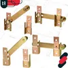 A collage of metal latches and hinges, presented against a blueprint-like background. Produktbild-Vorschau