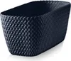 A dark grey, textured planter pot is shown against a white background. Anteprima dell’immagine prodotto