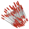Kugelschreiber mit Kappe rot, 50 Stk. Produktbild-Vorschau 1