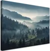 Leinwandbild  Wald im Nebel 100x70 Feeby Grau bild für die Produktbild-Vorschau 1