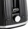 A close-up view of the control panel of a black toaster. Podgląd zdjęcia produktu
