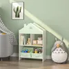 Kinderregal 'Vipsali' mit 2 Faltboxen Haus-Optik 90 x 60 x Produktbild-Vorschau 3