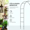 Schwarzer Metall-Rosenbogen 140x40x240 cm, Gartenbogen Produktbild-Vorschau 6