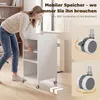 Libreria HOMCOM con rotelle, carrello porta libri con Anteprima dell’immagine prodotto 4
