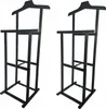 Two black wooden garment butler stands are shown against a white background. Produktbild-Vorschau