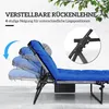 Outsunny Sonnenliege klappbar Gartenliege mit Kopfkissen, Produktbild-Vorschau 4