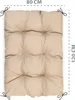 A beige cushion for a pallet sofa, shown flat against a white background with dimensions indicated. Náhľad obrázku produktu