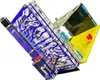 A close-up, angled view of a DIY ant farm made of clear acrylic with blue and yellow accents. Náhľad obrázku produktu