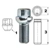 Skrutka kolesa M15x1,25 , dĺžka závitu: 28 mm, guľový Náhľad obrázku produktu 2