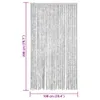vidaXL Tenda Fly grigio 100x200 cm in ciniglia Anteprima dell’immagine prodotto 7
