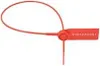 A single red plastic security seal with a serial number printed on it, against a white background. Náhled obrázku produktu