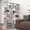 Bücherregal mit 5 Ebenen, Standregal Büroregal Holz, Produktbild-Vorschau 4