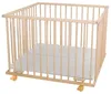 WALDIN Baby Laufgitter Laufstall ca.100 x 100 cm Buche Produktbild-Vorschau 2