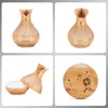 A collage of four images showing a wooden aroma diffuser from different angles. Produktbild-Vorschau