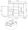Komoda 120 cm 6 zásuvky 2 dveře skříňka FRAMIRE S-62D mix Náhled obrázku produktu 7