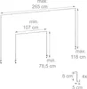 Relaxdays – rozkládací stolní oblouk, výška: 78,5–118 cm, Náhled obrázku produktu 4
