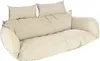 A cream-colored hanging chair cushion set with two pillows. Voir les images du produit