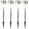 LED Solar Wegleuchten mit Erdspieß - Edelstahl - warmweiße Produktbild-Vorschau 2