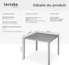 Table de jardin carrée MAREN pieds réglables 90 x 90 cm x Voir les images du produit 6