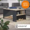 CASARIA® Couchtisch Grau Holz mit Stauraum 2 Fächer Produktbild-Vorschau 2