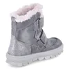 A single gray boot with pink trim is shown from the back-left on a white background. Voir les images du produit