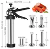 Manuelle Wurstfüllmaschine Edelstahl mit 5 Düsen Produktbild-Vorschau 4