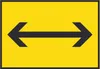 Richtungspfeil rechts links Schild waagerecht schwarz gelb Produktbild-Vorschau 1