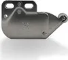 A close-up, studio shot of a metal mini latch with a white roller. Produktbild-Vorschau