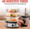 alpina Dampfgarer Elektrisch 800W - 3 Schicht Multikocher - Produktbild-Vorschau 7