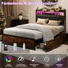 Stauraumbett 140x200cm, Bett mit Stauraum, 4 Schubladen, Produktbild-Vorschau 4