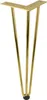 Elegante set di 4 gambe per mobili a forcina in metallo Anteprima dell’immagine prodotto 5