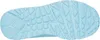 The sole of a light blue Skechers sneaker is shown from an underneath view. Produktbild-Vorschau