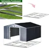 Outsunny Gerätehaus Metall Kohlegrau L340 x B386 x H200 cm Produktbild-Vorschau 7