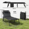 Outsunny Sonnenliege Klappbar Breite Gartenliege mit Produktbild-Vorschau 3