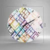 Wanduhr - Rund - Glasuhr - Abstraktion modern - 30x30cm - Produktbild-Vorschau 3