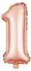 Folienballon Zahl 1 rosegold 100 cm Produktbild-Vorschau 1