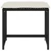 Gartenhocker mit Kissen 4 Stk. Schwarz Poly Rattan Produktbild-Vorschau 4